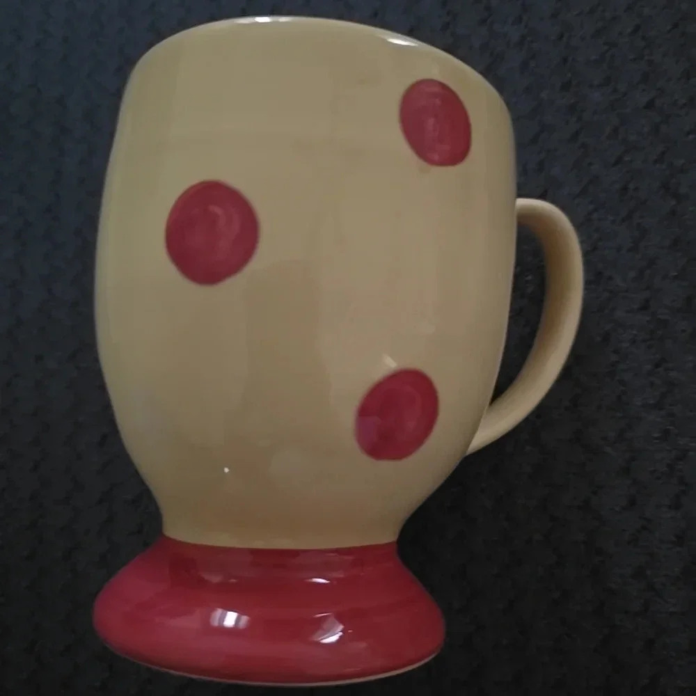 Gail Pittman yellow and red polka dot mugs- 9